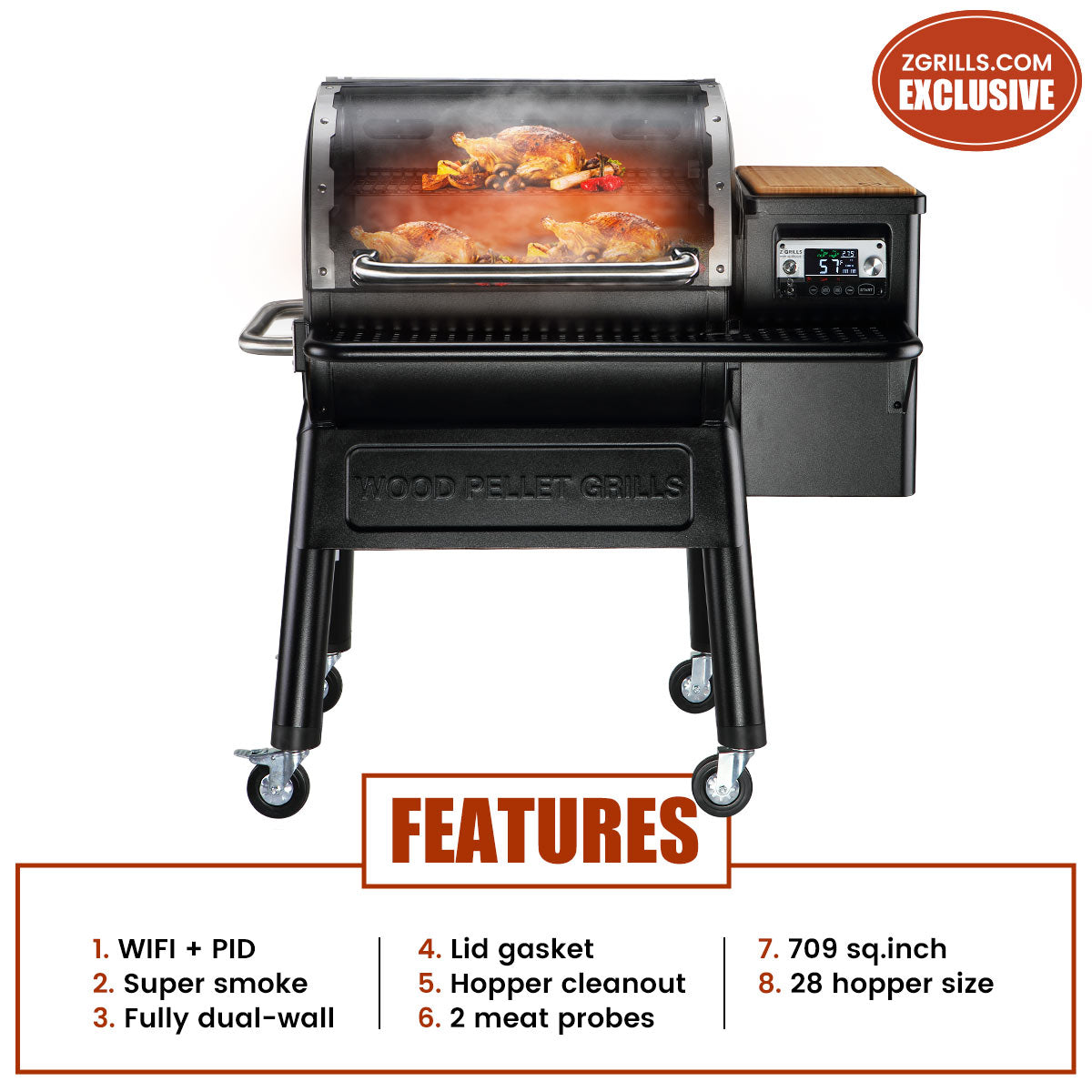 Z-GRILLS MULTITASKER 7052B WI-FI